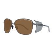 Vierkante Titanium Zonnebril met UV-bescherming Porsche Design , Gray ...