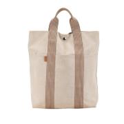 Pre-owned Canvas totes Hermès Vintage , Beige , Dames