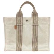 Pre-owned Canvas handbags Hermès Vintage , Beige , Dames