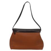 Pre-owned Leather shoulder-bags Hermès Vintage , Brown , Dames