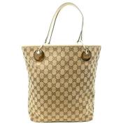 Pre-owned Canvas gucci-bags Gucci Vintage , Beige , Dames