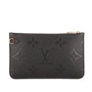 Pre-owned Leather wallets Louis Vuitton Vintage , Black , Dames