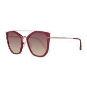 Bordeaux Aviator Zonnebril met Gespiegelde Gradiëntlenzen Tom Ford , R...