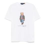 Geborduurde 'Polo Bear' Katoenen T-shirt Polo Ralph Lauren , White , H...