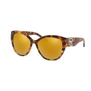 Harsen frame zonnebril met gouden glas Ralph Lauren , Brown , Dames