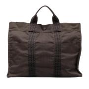 Pre-owned Canvas handbags Hermès Vintage , Gray , Dames