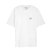 T-shirt Embroidered Knot White Filling Pieces , White , Heren