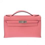 Pre-owned Leather handbags Hermès Vintage , Pink , Dames