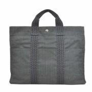 Pre-owned Canvas handbags Hermès Vintage , Gray , Dames