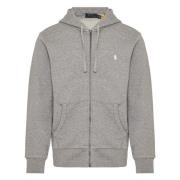 Katoenen Zip Hoodie met Geborduurd Logo Polo Ralph Lauren , Gray , Her...