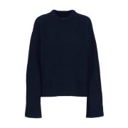 Gebreide Longsleeve Top in Gemengde Wol UMA Wang , Blue , Heren