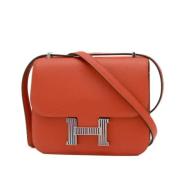 Pre-owned Leather crossbody-bags Hermès Vintage , Red , Dames