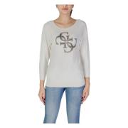 Lente/Zomer Dames Sweatshirt Collectie Guess , White , Dames