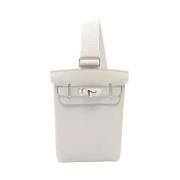 Pre-owned Leather crossbody-bags Hermès Vintage , White , Dames