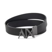 Luxe lederen riem Armani Exchange , Black , Heren