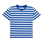 Blauw Gestreept Jersey Tee T-Shirt Polo Ralph Lauren , Blue , Dames