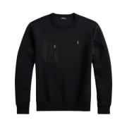 Zwarte Dubbel Gebreide Sweater Polo Ralph Lauren , Black , Heren