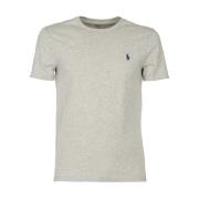 Katoenen Logo T-Shirt Marl Grey Polo Ralph Lauren , Gray , Heren