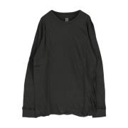 Dubbele LS Katoenen T-shirt Rick Owens , Black , Heren