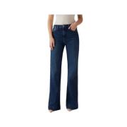 Blauwe Slim Fit Broek Guess , Blue , Dames