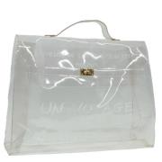 Pre-owned Vinyl handbags Hermès Vintage , White , Dames