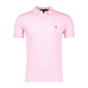 Roze Slim Fit Polo Korte Mouw Polo Ralph Lauren , Pink , Heren