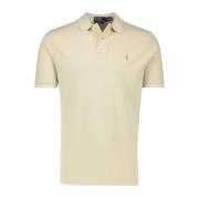 Beige Classic Fit Polo Korte Mouw Polo Ralph Lauren , Beige , Heren