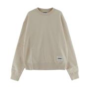 Katoenen Logo Sweatshirt Jil Sander , Beige , Dames