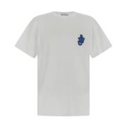 Katoenen Logo T-shirt JW Anderson , White , Heren