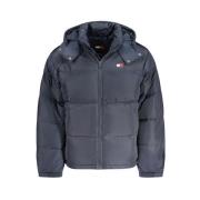 Blauwe Polyester Jas Tommy Hilfiger , Blue , Heren