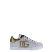 Leren Portofino Sneaker Dolce & Gabbana , White , Dames