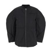 Polyester Loose Jacket Del Core , Black , Dames