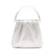 Zilveren Tote Tas met VIT Stijl Amina Muaddi , Gray , Dames