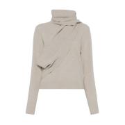 Wol Crewneck Gebreid MM6 Maison Margiela , Beige , Dames