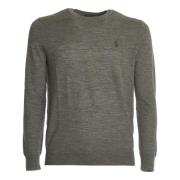 Grijze Melange Gebreide Kleding Aw24 Polo Ralph Lauren , Gray , Heren