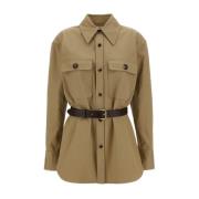 Saharienne Shirt Saint Laurent , Beige , Dames