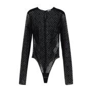 Poliamelide Body voor Vrouwen Elisabetta Franchi , Black , Dames