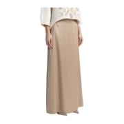 Viscose satijnen lange rok Peserico , Brown , Dames