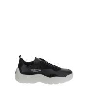 Leren Sneaker Gumboy Stijl Valentino Garavani , Black , Heren