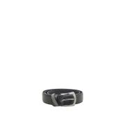 Echt generfd leren riem met Punto Luce afwerking Peserico , Black , He...