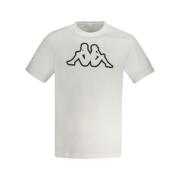 Katoenen T-shirt in wit Kappa , White , Heren