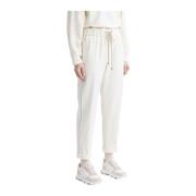 Katoenen jersey joggers Peserico , White , Dames