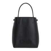 Zwarte Leren Handtas - Iconische Elegantie Chloé , Black , Dames