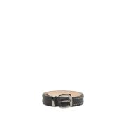 Echt leren riem met Punto Luce afwerking Peserico , Black , Dames