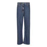 Middelblauwe Denim Jeans Valentino Garavani , Blue , Dames