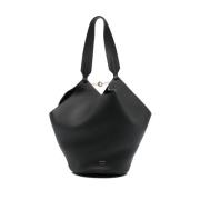 Zwarte Pebble Leren Toggle Tas Khaite , Black , Dames