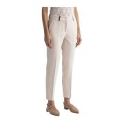 Cigaretbroek van tweeweg stretchstof Peserico , Beige , Dames