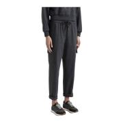 Katoenen fleece joggers Peserico , Gray , Dames