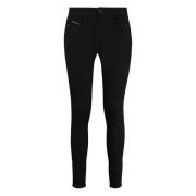 Skinny Jeans met Metalen Knopen Diesel , Black , Dames