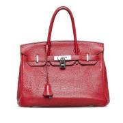 Pre-owned Leather handbags Hermès Vintage , Red , Dames